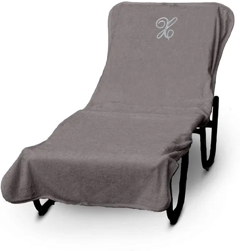 Vista 189 de Funda de lujo para tumbona de piscina con monograma de Hotel y Spa, bordado con letras en bloque - Extra absorbente 100% algodón turco - Rizo suave
