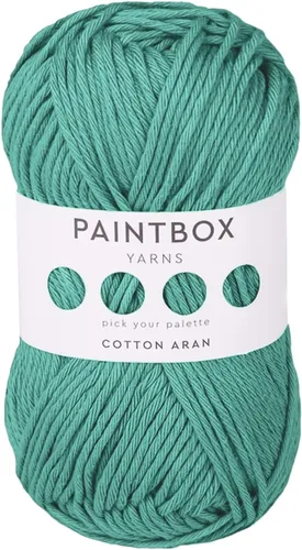 Vista 38 de Paintbox Yarns 100% algodón Aran, 50 g (1.76 oz), 85 m (93 yardas) - Lana blanca en cartón para crochet, tejer - Suave, ligera para suéter, ropa