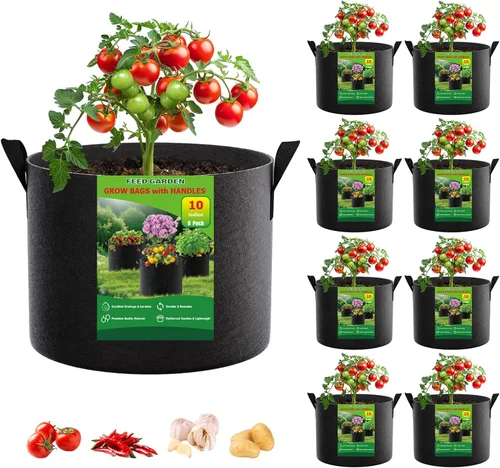 Vista 2 de FEED GARDEN Paquete de bolsas de cultivo+estacas de soporte para plantas