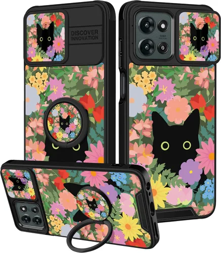 Vista 21 de Funermei - Funda para Moto G Stylus 5G 2023 con soporte de anillo, diseño Hongo de la Luna