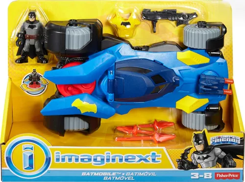 Vista 6 de Fisher-Price Imaginext Scooby-Doo Transforming Mystery Machine, DC Super Friends Batmobile, Multicolor