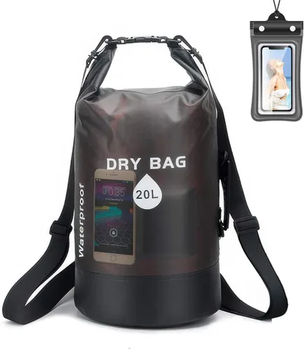 Vista 9 de Waterproof Dry Bag Backpack for Kayaking & Paddle Boarding - Lightweight Roll Top Dry Storage with Phone Case for Swimming, Boating, Beach, Camping