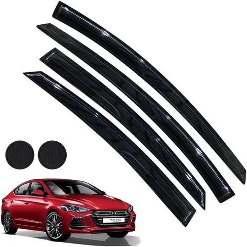Vista 20 de Protección contra la lluvia para 4Runner 2010-2022, deflectores de ventana lateral con cinta adhesiva para 4Runner, viseras de ventana para autos