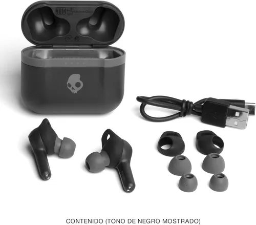 Vista 6 de Skullcandy Indy Evo XT - Auriculares inalámbricos intrauditivos, batería de 30 horas, micrófono, funciona con dispositivos iPhone, Android