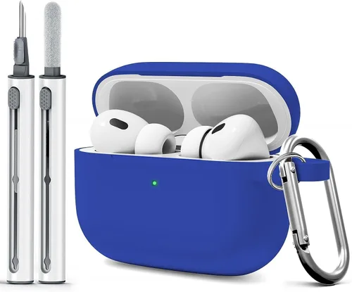 Vista 15 de Funda para AirPods Pro con kit de limpieza, funda de silicona suave para Apple AirPod Pro de 1ª/2ª generación, accesorios de funda AirPods Pro/Pro 2
