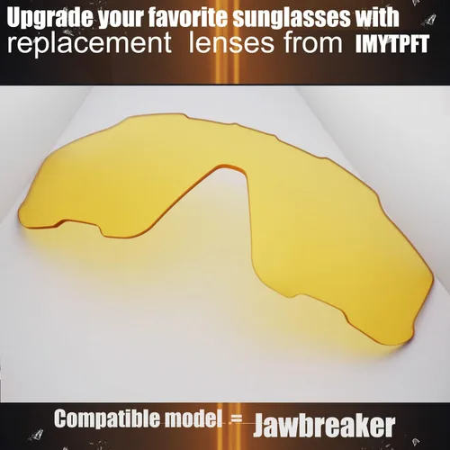 Vista 5 de CompatibleRepuesto para Lentes Oakley Jawbreaker PlataTransparente Amarillo Polarizado