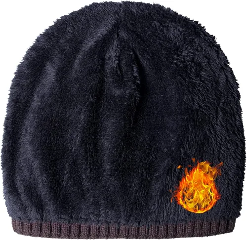 Vista 4 de Loritta Winter Hat Warm Knitted Thick Baggy Slouchy Beanie Skull Cap for Men Women Gifts