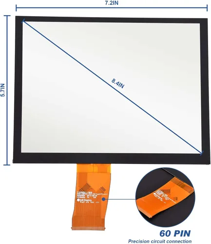 Vista 4 de Digitalizador de pantalla táctil Uconnect de 8.4 pulgadas compatible con Ram 1500 2500 3500 Chrysler Dodge Durango Challenger Grand Cherokee