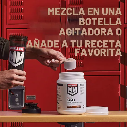 Vista 6 de Muscle Milk Gainer Proteína en Polvo, Chocolate, 32g Proteína, 5 Libras