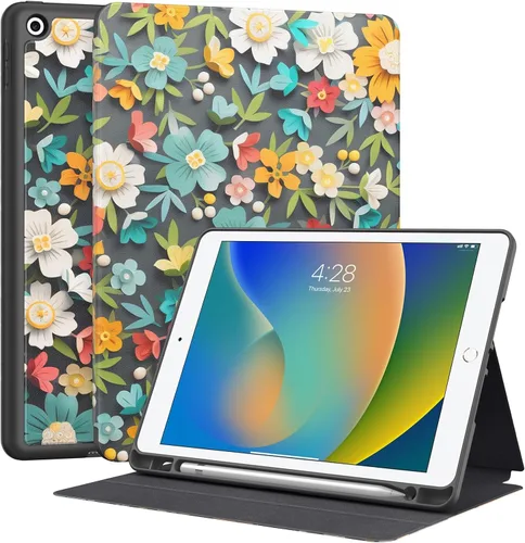 Vista 16 de Supveco Funda para iPad de 9ª/8ª/7ª Generación 10.2 pulgadas (Modelo 2021/2020/2019) con Soporte para Lápiz, Funda Folio Premium con Soporte