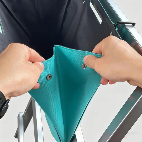 Vista 4 de Garosa Ladder Tool Bag, Oxford Fabric Tool Organizer with Elastic Strap and Side Pockets, for Straight Folding Ladders and Step Ladders