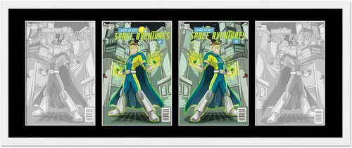 Vista 147 de Marco de cómic negro mate Para cómics publicados entre 1971 y 1985 (marco de madera maciza de cómic de la edad dorada), hecho para exhibir 1 cómic