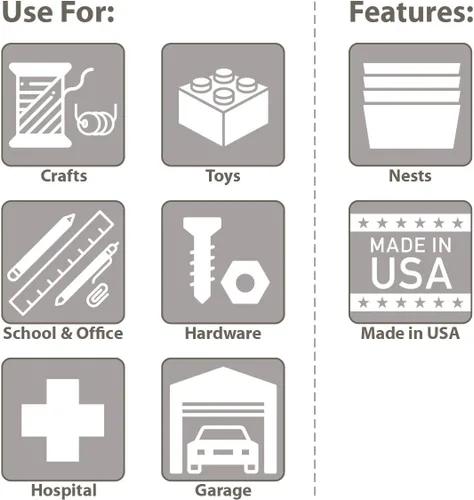 Vista 6 de Akro-Mils 30014 ShelfMax - Caja de almacenamiento de plástico, (24 x 11 x 6 pulgadas), transparente, (paquete de 6) (30014SCLAR)