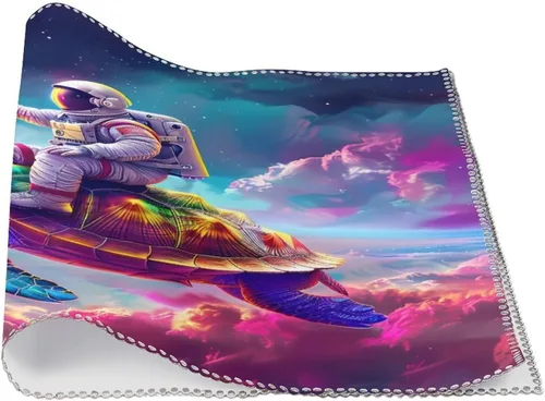 Vista 3 de Astronaut-Turtle Placemats Set of 6 Resistant Table Mats Washable Place Mats for Dinner Party Table Decoration