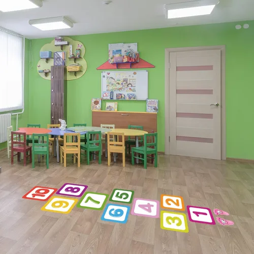 Vista 7 de Calcomanías sensoriales de camino Divertidos rompecabezas de suelo para niños, calcomanías de juego de remolacha para el aula y el hogar