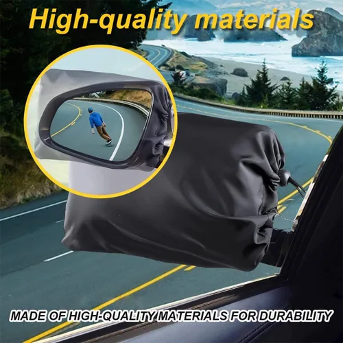 Vista 6 de Cubierta de nieve para espejo lateral de automóvil, 2 paquetes de protección impermeable para vista trasera exterior, defensa contra el viento