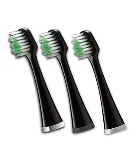 Cabezales de cepillo de repuesto Triple Sonic de Waterpik, cabezales de cepillo de repuesto Complete Care, STRB-3WB, 3 unidades (Paquete de 1), Negro