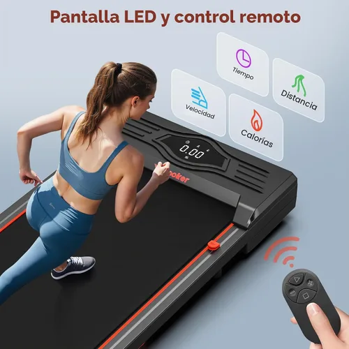 Vista 4 de Walking Pad Treadmill, Wenoker Under Desk Treadmill with Handle Bar, Portable Foldable Walking Pad for Home/Office, 3 in 1 Folding Compact Desk