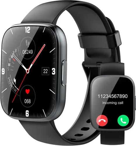 Reloj inteligente para hombres y mujeres (respuestahacer llamadas), reloj de fitness con pantalla táctil HD de 1.95 pulgadas con monitor de