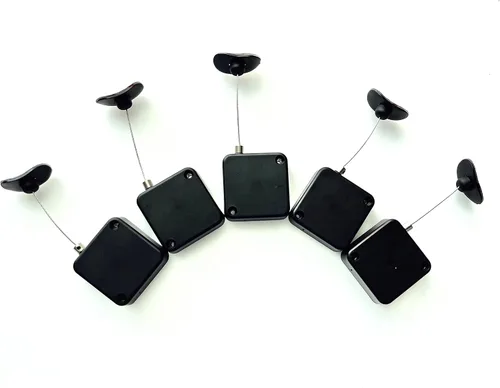 Paquete de 5 candados de cable de seguridad retráctiles, bloqueo de seguridad de control remoto, cuerda antipérdida para TV, DVD, bloqueo de cable