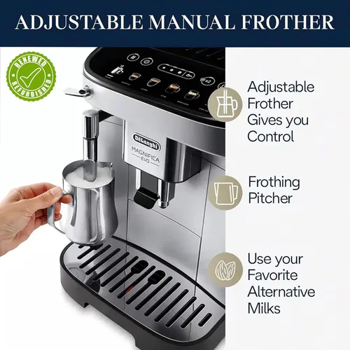 Vista 4 de De'Longhi Magnifica Evo - Máquina de café expreso con espumador manual, 4 recetas, ECAM29043SB (renovado)