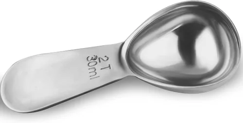 Cuchara medidora de café de acero inoxidable 18/8, 2 cucharadas de café, cuchara medidora de mango corto para café molido, té, harina de azúcar,