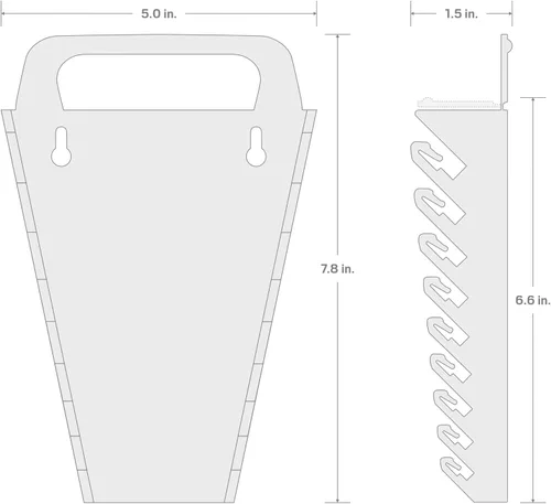 Vista 3 de TEKTON Soporte de llave combinada de 9 herramientas (negro) 79345 Fabricado en Estados Unidos