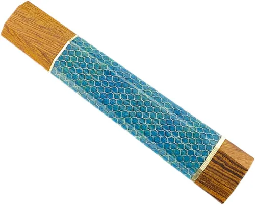 Vista 14 de Mango de cuchillo de resina de panal de abeja, mango octogonal de madera estilo japonés, material para hacer cuchillos, herramienta de bricolaje