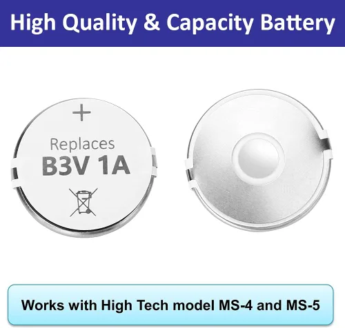 Vista 2 de B3V 1A - Batería de repuesto de alta capacidad compatible con collares electrónicos de alta tecnología de MS-4 y MS-5, paquete de 10