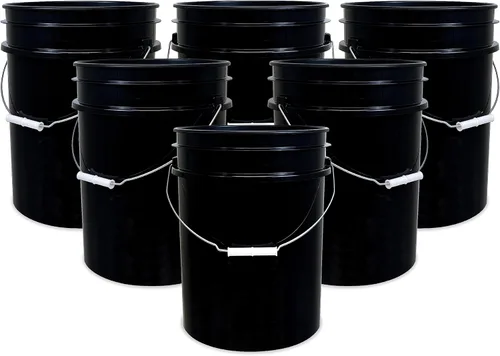 Vista 14 de ePackageSupply Cubo de 5 galones – Cubo de grado alimenticio, agarre de mango de metal, sin BPA, cubo de plástico HDPE resistente de 90 mil, Negro