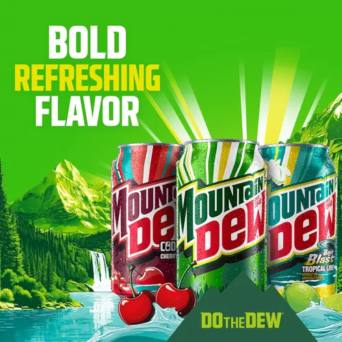 Vista 5 de Mountain Dew Soda, mini latas, 7.5 onzas líquidas (paquete de 10)