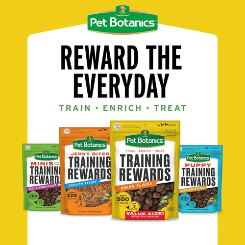 Vista 7 de Pet Botanics Bolsa de 10 oz de Recompensa de Entrenamiento Mini Suave y Masticable, Sabor a Pollo, con 500 Golosinas por Bolsa, La Elección