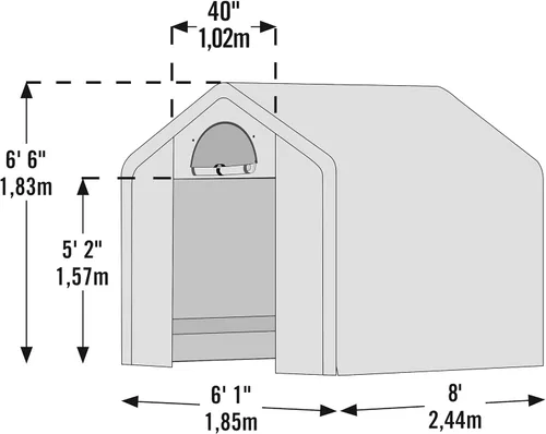 Vista 4 de Shelter Logic Grow it invernadero en una caja de Flujo fácil, Translúcido