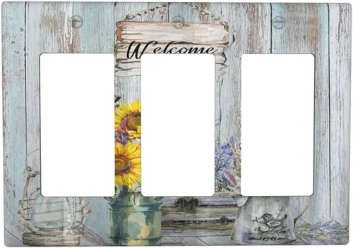 Vista 68 de Cubiertas de Placa de Pared Dúplex Individual Bosque Otoñal Hojas de Arce, Cubierta de Interruptor de Luz 1 Gang, Placa de Salida Decorativa