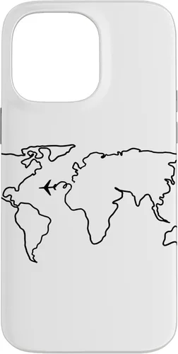 Vista 21 de World Map Airplane Funny Wanderlust Travel Traveler Gift Case for iPhone 17