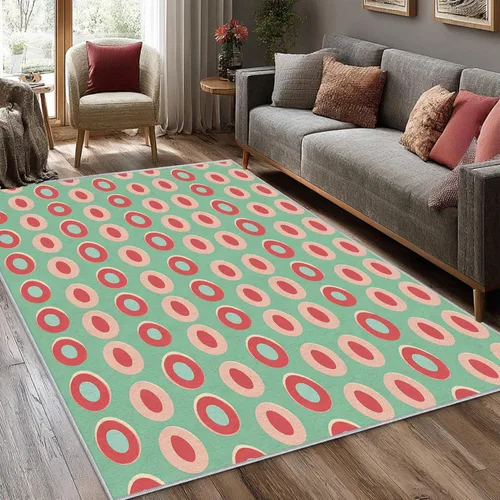 Vista 11 de Modern Abstract Rugs for Entryway, Small 2x3 Black and Beige Mid Century Retro Doormat, Modern Abstract Decor for Home Bedroom Kitchen Entrance, Non