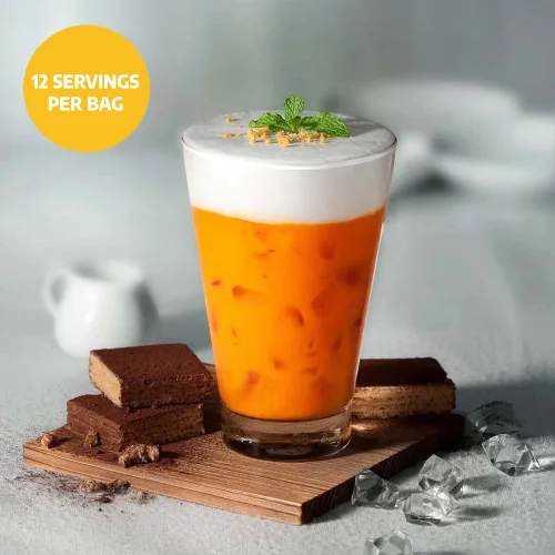 Vista 4 de Prince of Peace Bebida instantánea de té tailandés 3 en 1, 12 bolsitas - Bebida instantánea caliente o fría - Fácil de preparar - Hecho