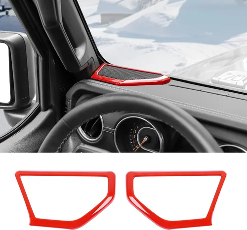 Vista 10 de RT-TCZ Anillo decorativo para altavoz de pilar, accesorios interiores para Jeep Wrangler JL JLU y Gladiator JT 2018-2022 (azul)