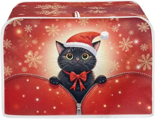 Vista 30 de Cat Print 2 Slice Bread Maker Cover Music Note Print Microwave Oven Cover Bakeware Protector Anti Fingerprint Protective Covers for Kitchen