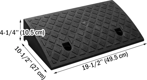 Vista 3 de Rampas de plástico ligeras y portátiles, 2 piezas, rampa de umbral de plástico resistente para entrada, muelle de carga, acera, automóvil, scooter