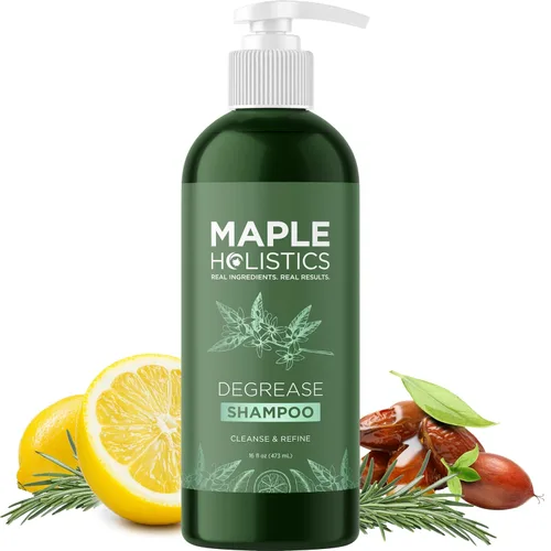 Champú aclarante para cabello graso y cuero cabelludo - Champú de limpieza profunda que elimina la acumulación con aceite de romero para cabello y