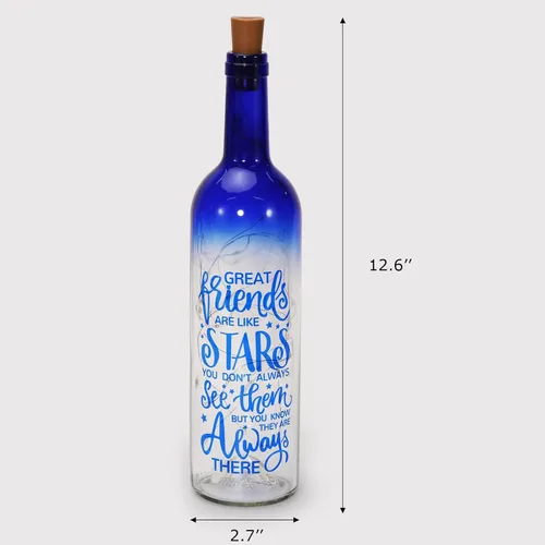 Vista 4 de Regalos de Navidad para mujeres – Regalos para mejores amigos 2025 – Luces de botella de vino con corcho – Decoración de lámpara iluminada