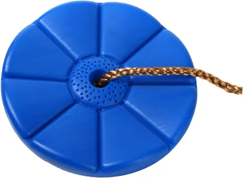 Uonlytech Plastic Octagonal Disc Swing Seat for Outdoor with Braided Nylon Rope and Metal Ring Weight Capacity Blue Hanging Tree Swing for Backyard