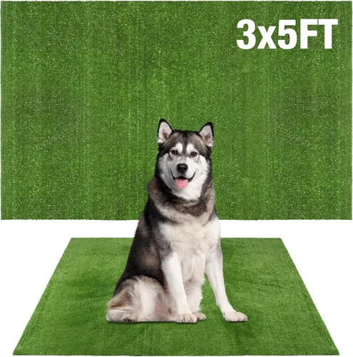 Vista 16 de GLOBREEN Almohadilla de césped para perro, tamaño grande - 2 pies x 6 pies, césped de entrenamiento sanitario para perros, césped artificial