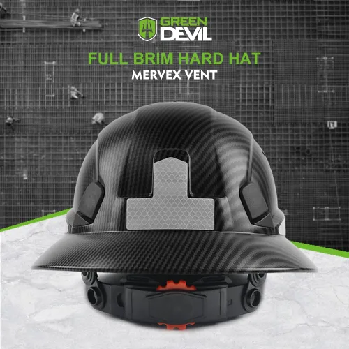 Vista 5 de GREEN DEVIL Casco de seguridad de construcción ventilado de ala completa, casco de seguridad aprobado por la OSHA Cascos De Construccion ABS