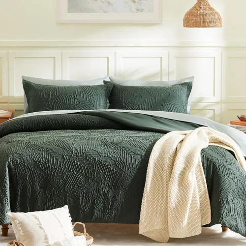 Vista 11 de Geniospin Juego de edredón tamaño individual, ropa de cama texturizada para todas las estaciones, con edredón, sábanas y funda de almohada y funda