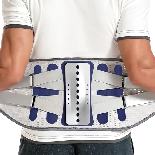 Vista 7 de Soporte de espalda para dolor de espalda baja - Soporte lumbar con sistema de apoyo biónico, cinturón ajustable para hombres y mujeres, alivia