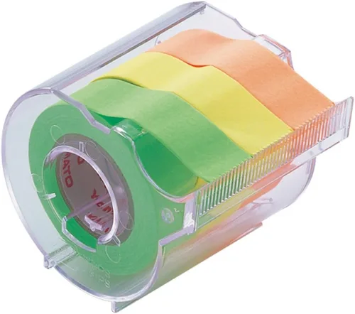 Vista 17 de Yamato Memoc - Cinta de papel autoadhesiva, con dispensador de cinta, 1.969 in x 32.8 ft, lima, 1 unidad (RK-50CH-LI)