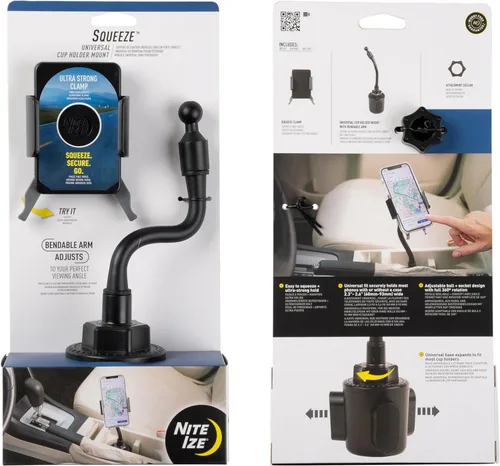 Vista 9 de Nite IZE Soporte universal para portavasos de automóvil, soporte universal para teléfono celular para portavasos de automóvil, accesorios