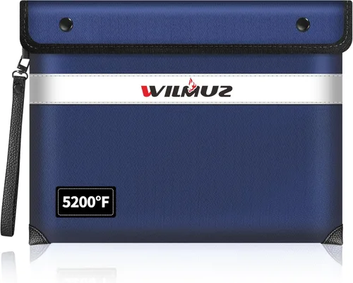 Vista 8 de Bolsa de documentos ignífuga, bolsa de dinero aislada a prueba de fuego de 5200℉ para efectivo, bolsa impermeable para documentos con cremallera